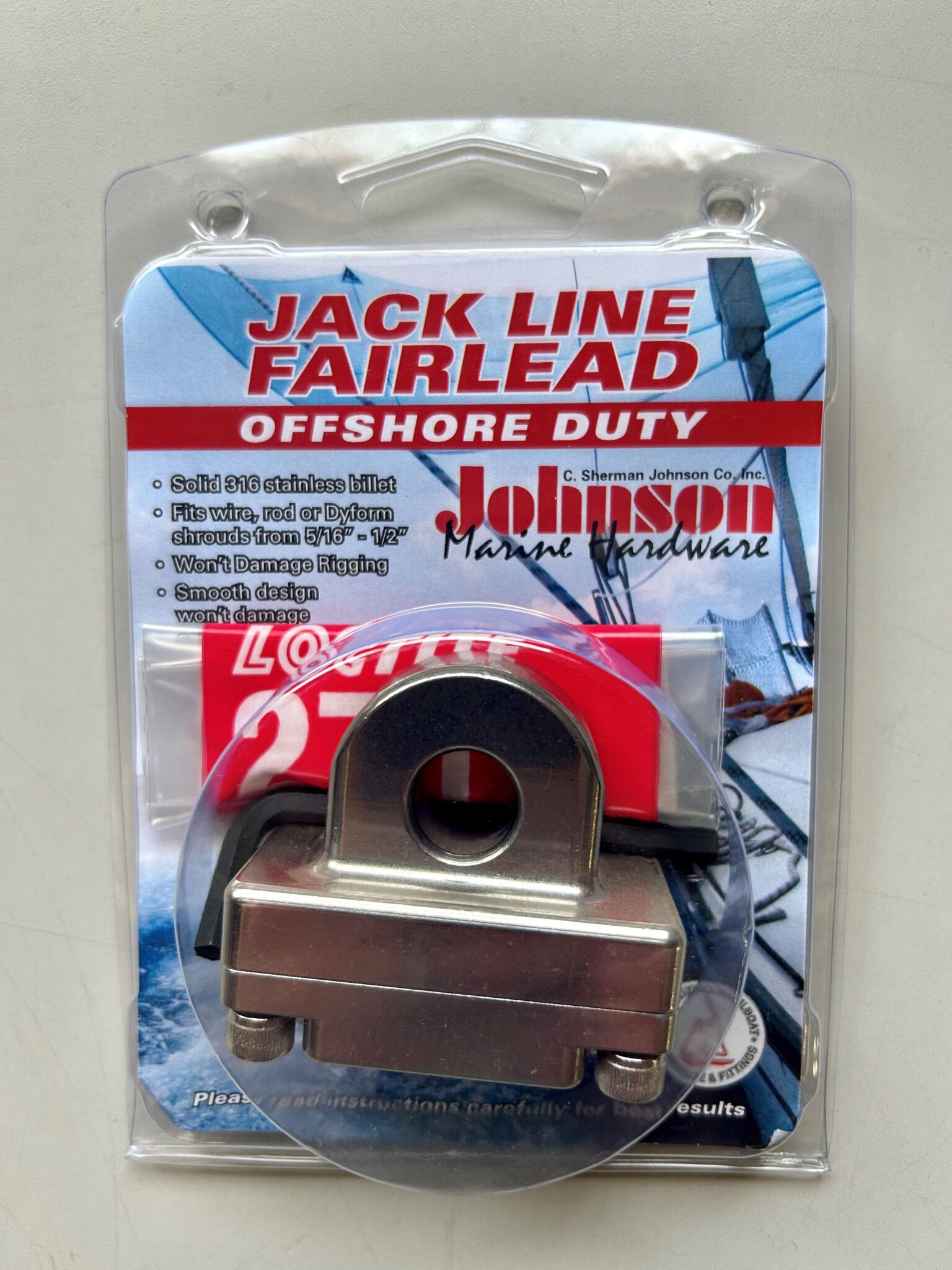 CSJ 49100 STAINLESS STEEL JACK LINE FAIRLEAD C. Sherman Johnson Co